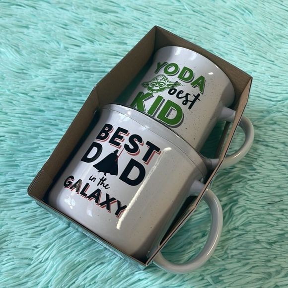 Star Wars mugs set Best Dad in the Galaxy , Yoda Best Kid , Dark Vader &Yoda - Picture 10 of 10